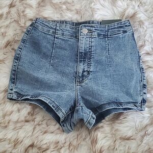 Blue High Waist Bum Shorts JEANS. 🌴